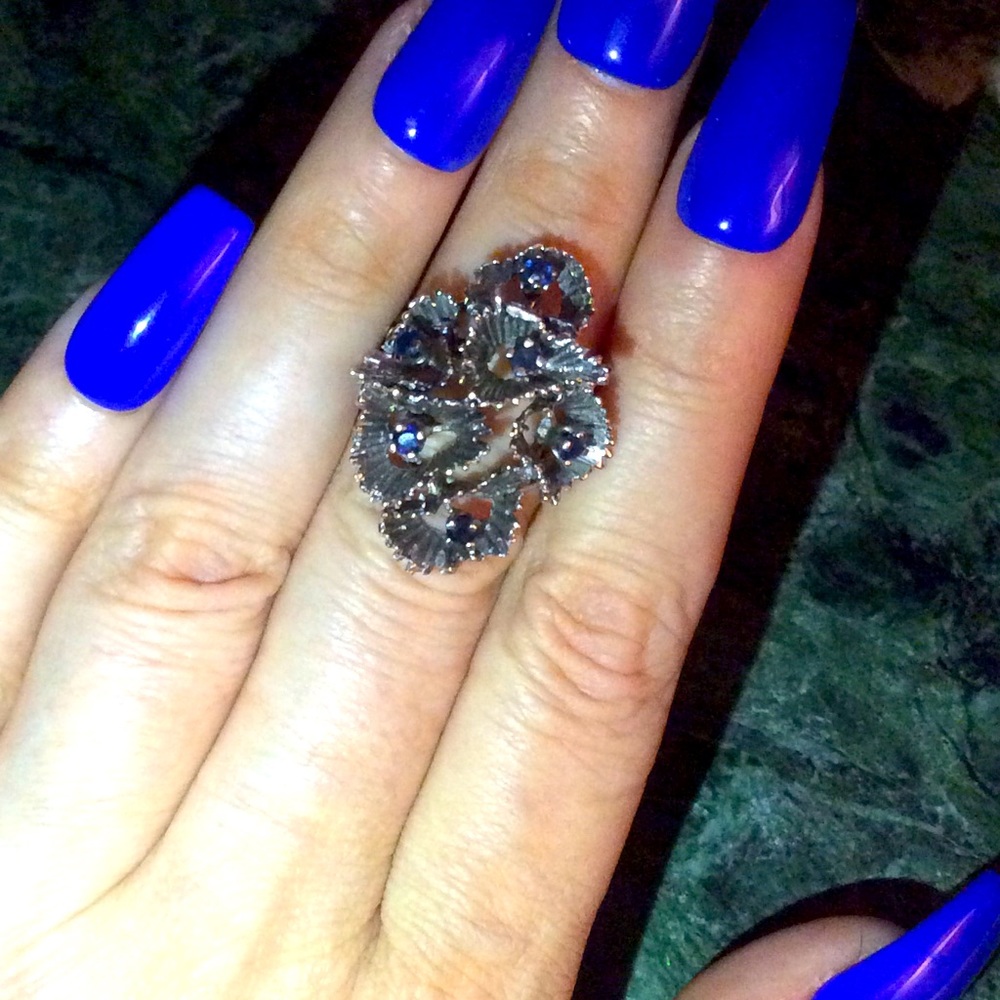 14k One Of A Kind Bonsai Tree Statement Ring - Picture 3 of 9